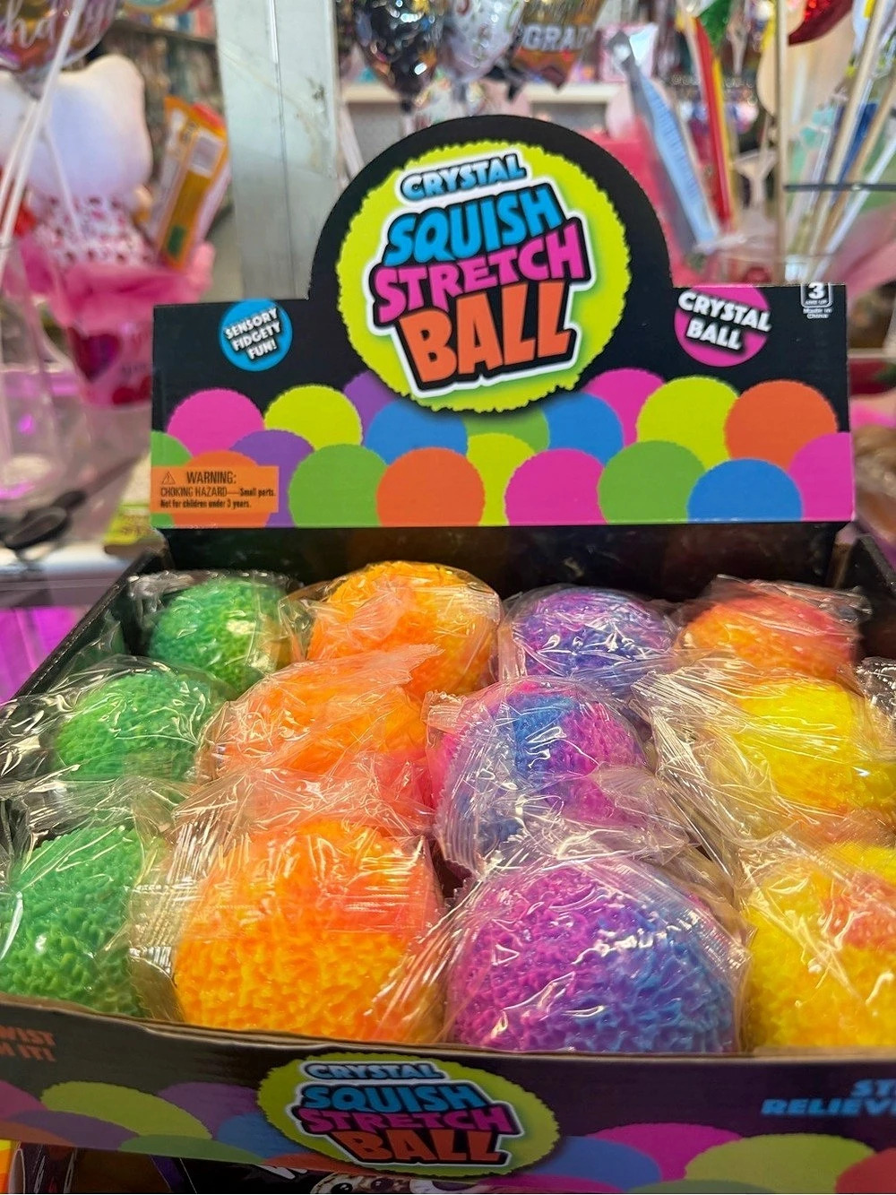 Crystal Squisy Stretch Ball Squisy Stretch Ball Multicolor Stretch Ball NWT